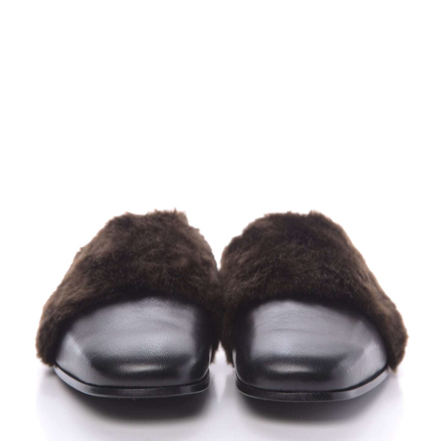 Malaga Kid Faux Fur Mens Lawrence Slippers 8 Black