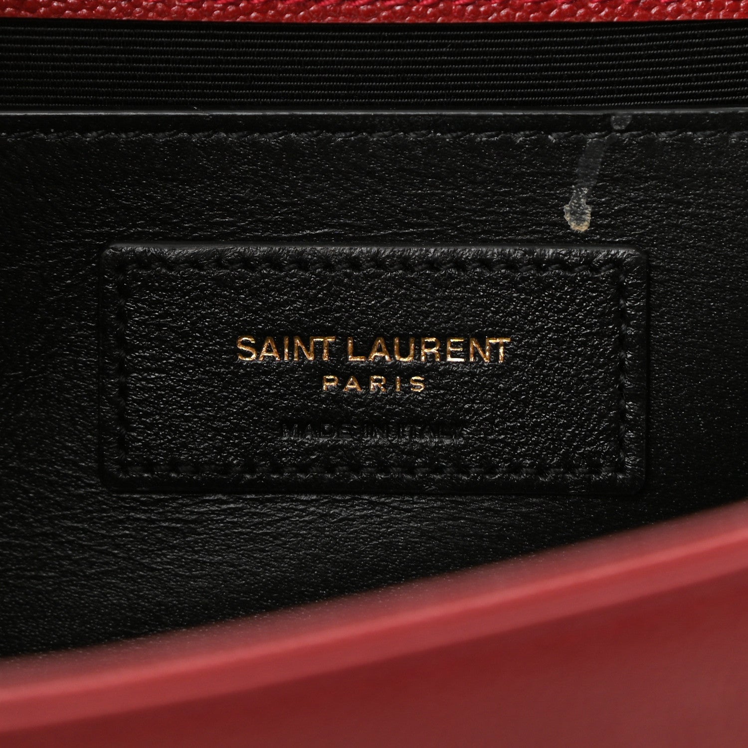 Saint Laurent Grain De Poudre Medium Classic Monogram Kate Tassel Satchel Red 5 of 10