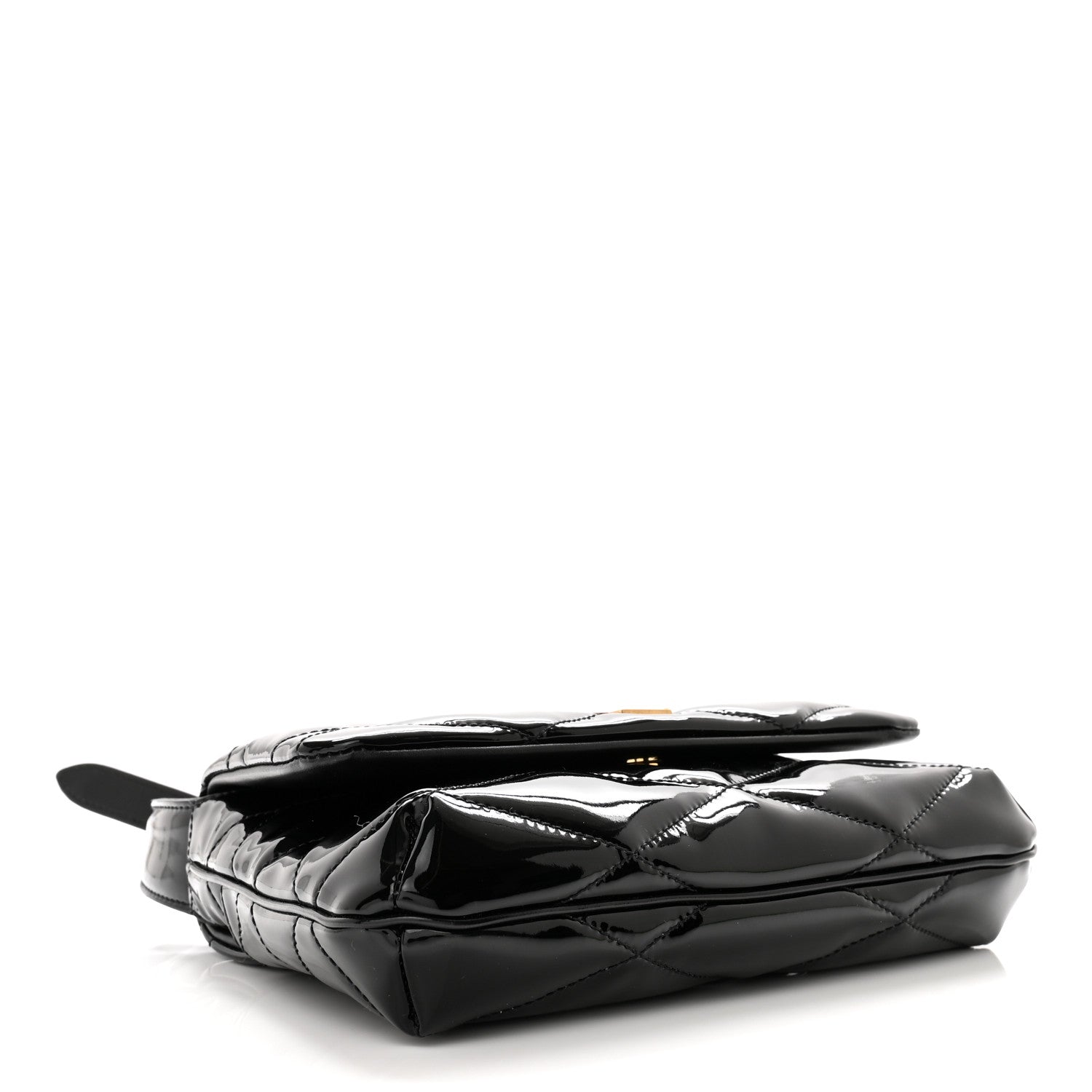 Saint Laurent SAINT LAURENT Patent Quilted Le 57 Diamond Shoulder Bag Black 4 of 13