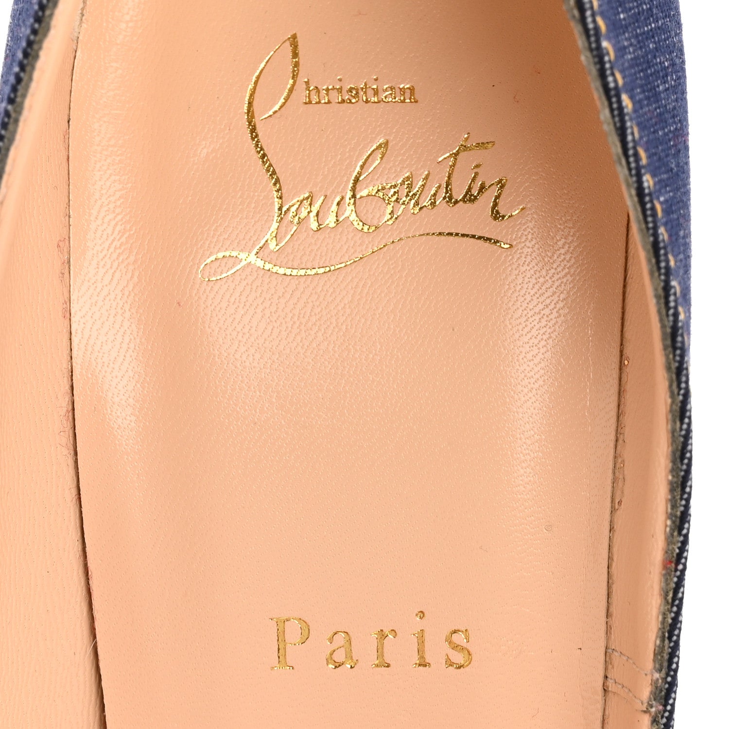Christian Louboutin Denim Jazz Calf So Kate 120 Pumps 40 Blue White 8 of 10