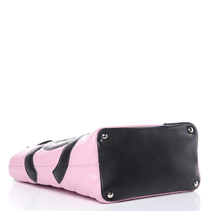 Chanel Calfskin Quilted Medium Cambon Tote Pink Black 4 of 14