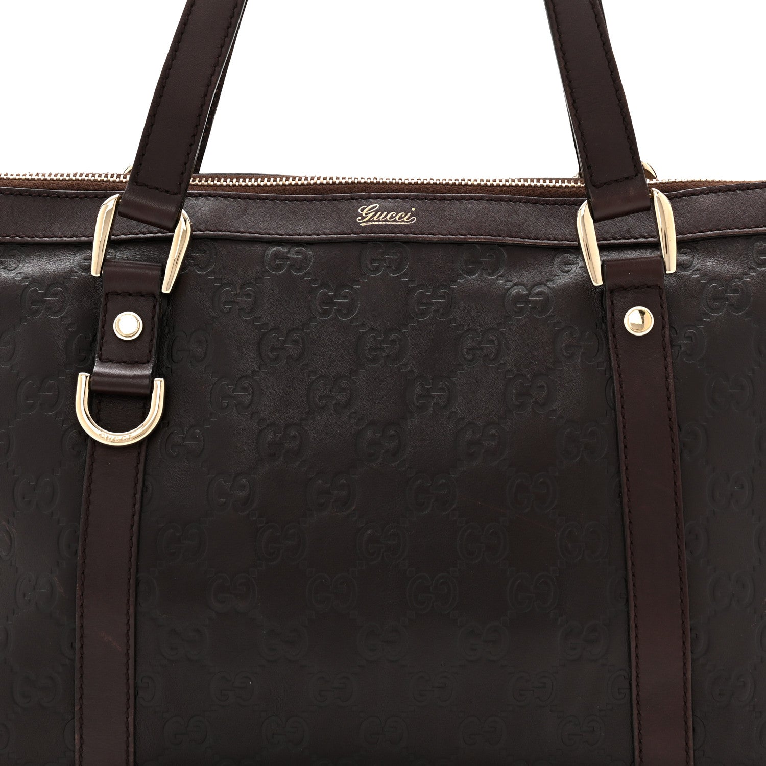 Gucci Guccissima Medium Abbey Tote Dark Brown 8 of 10