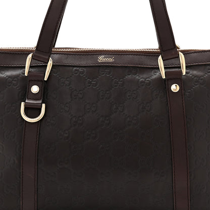 Gucci Guccissima Medium Abbey Tote Dark Brown 8 of 10