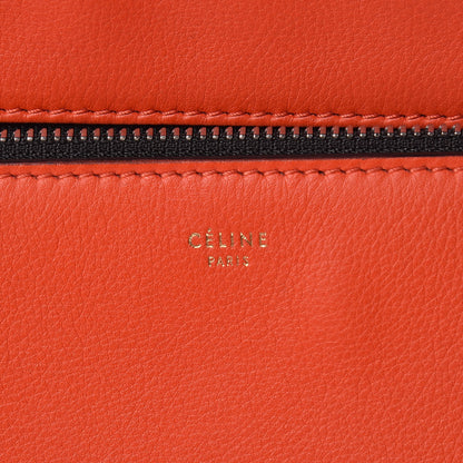 Celine Grained Calfskin Medium Edge Shoulder Bag Vermillion 7 of 14