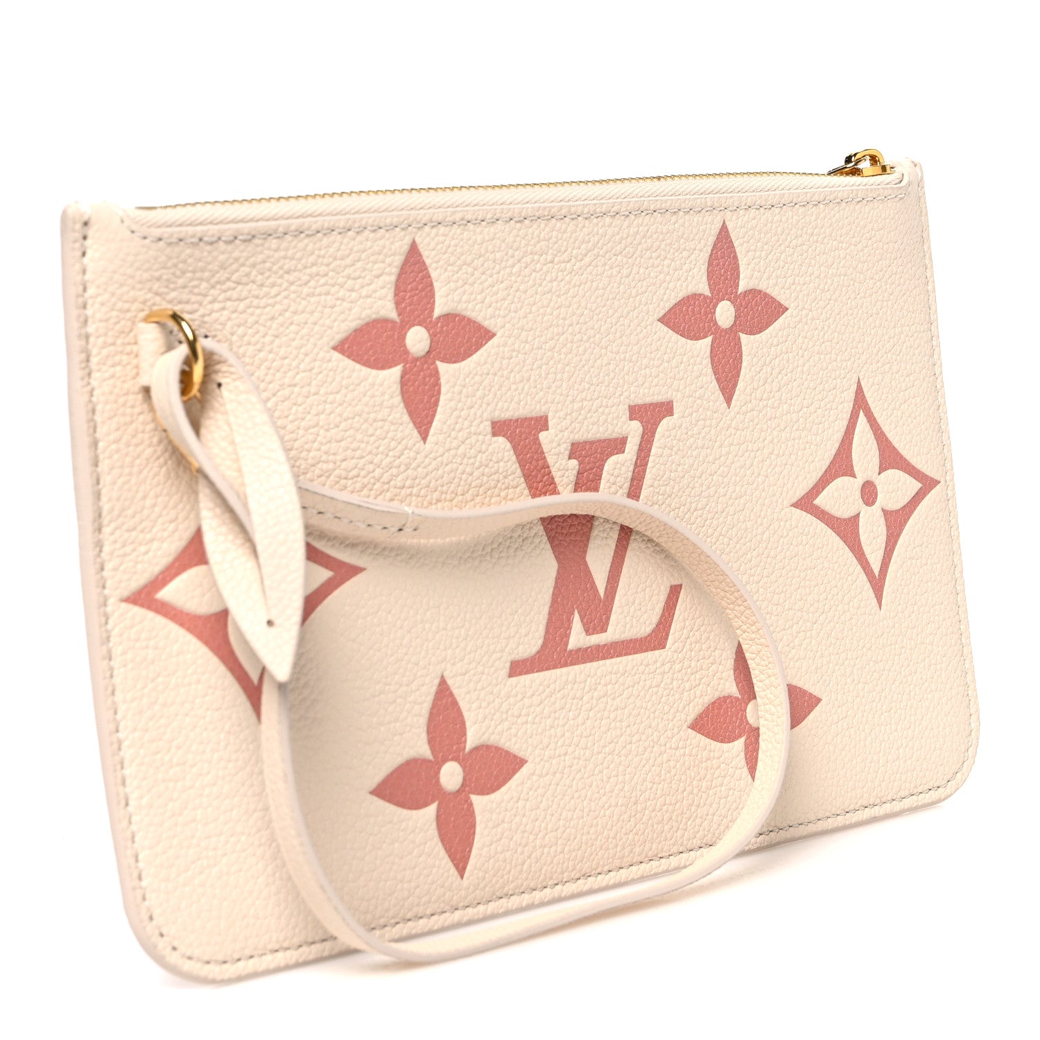 Louis Vuitton Empreinte Monogram Giant Neverfull MM Pochette Creme Rose Trianon 3 of 6