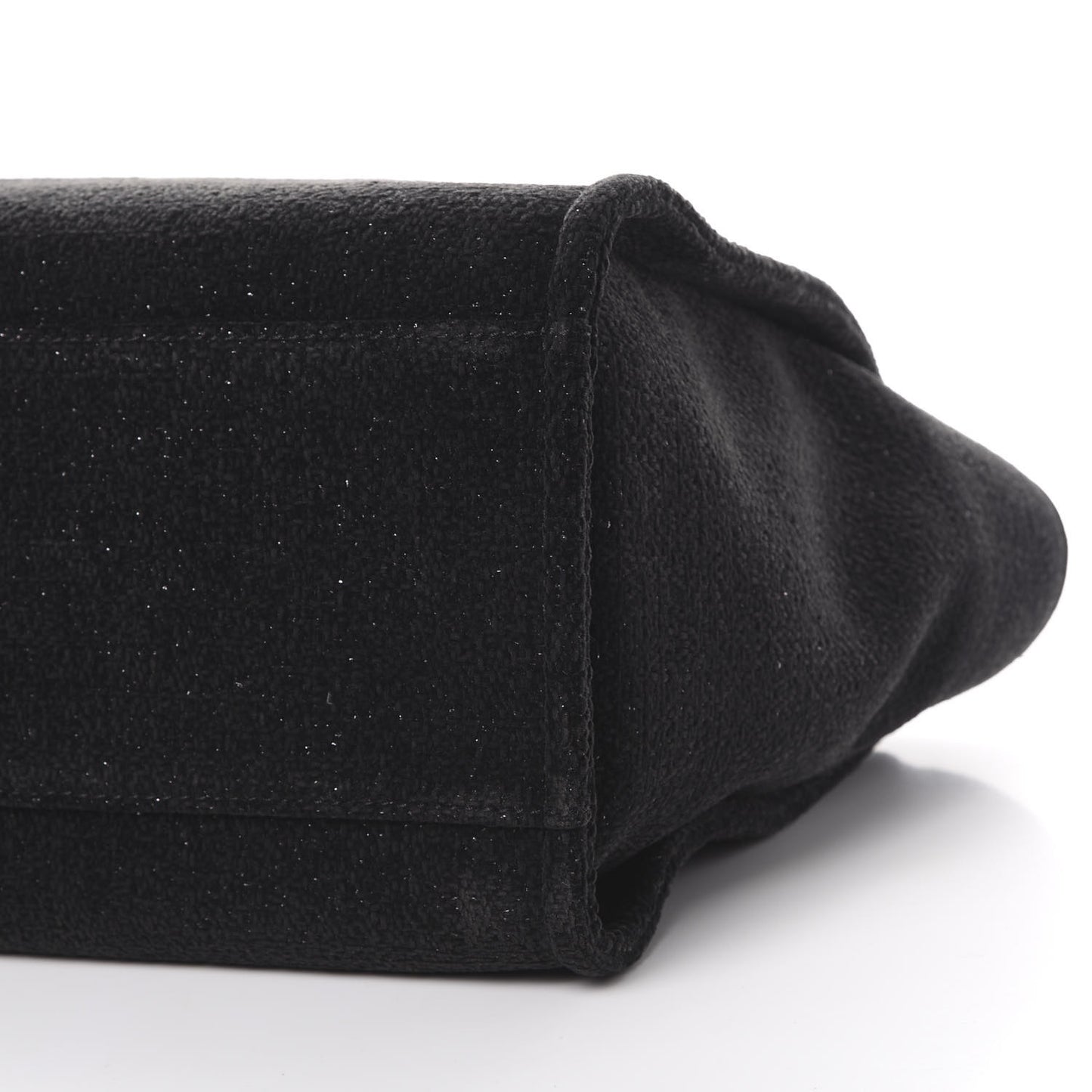 Lurex Boucle Medium Deauville Tote Black