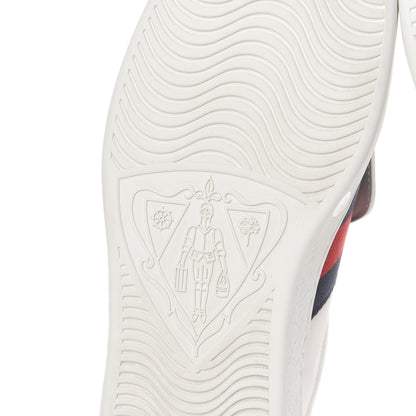 Gucci Calfskin Web Wolf Embroidered Mens Ace Sneakers 9 White 7 of 12