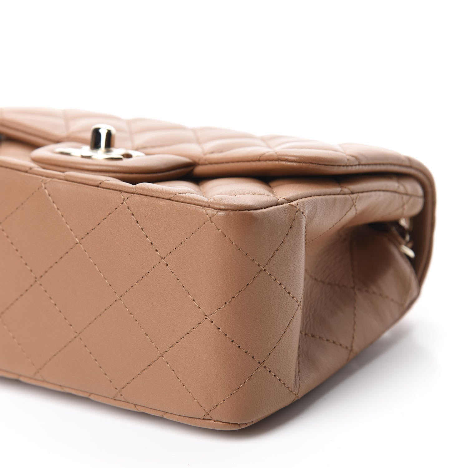 Chanel Lambskin Quilted Mini Square Flap Brown 7 of 11
