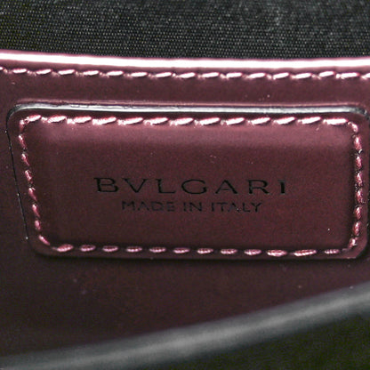 Bulgari Metallic Calfskin Serpenti Forever Top Handle Rose Quartz 7 of 14