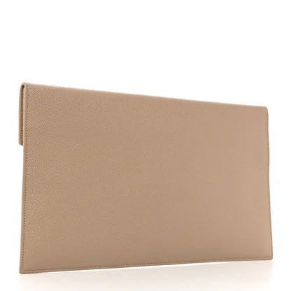 Saint Laurent Grain De Poudre Uptown Pouch Dark Beige 4 of 8