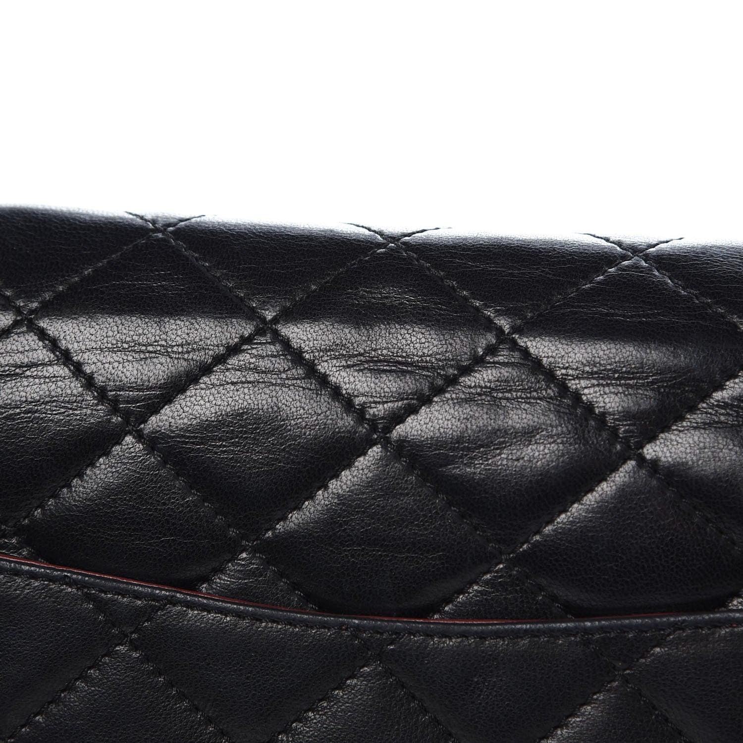 Chanel Lambskin Quilted Medium Double Flap Black 14 of 15