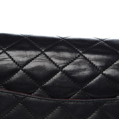 Chanel Lambskin Quilted Medium Double Flap Black 14 of 15