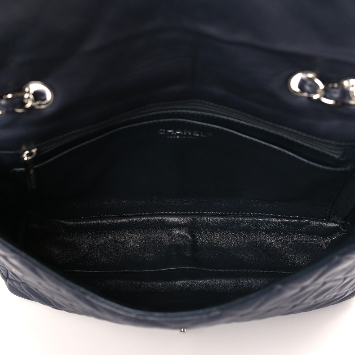 Chanel Lambskin Quilted Jumbo Single Flap Dark Grey 5 of 9
