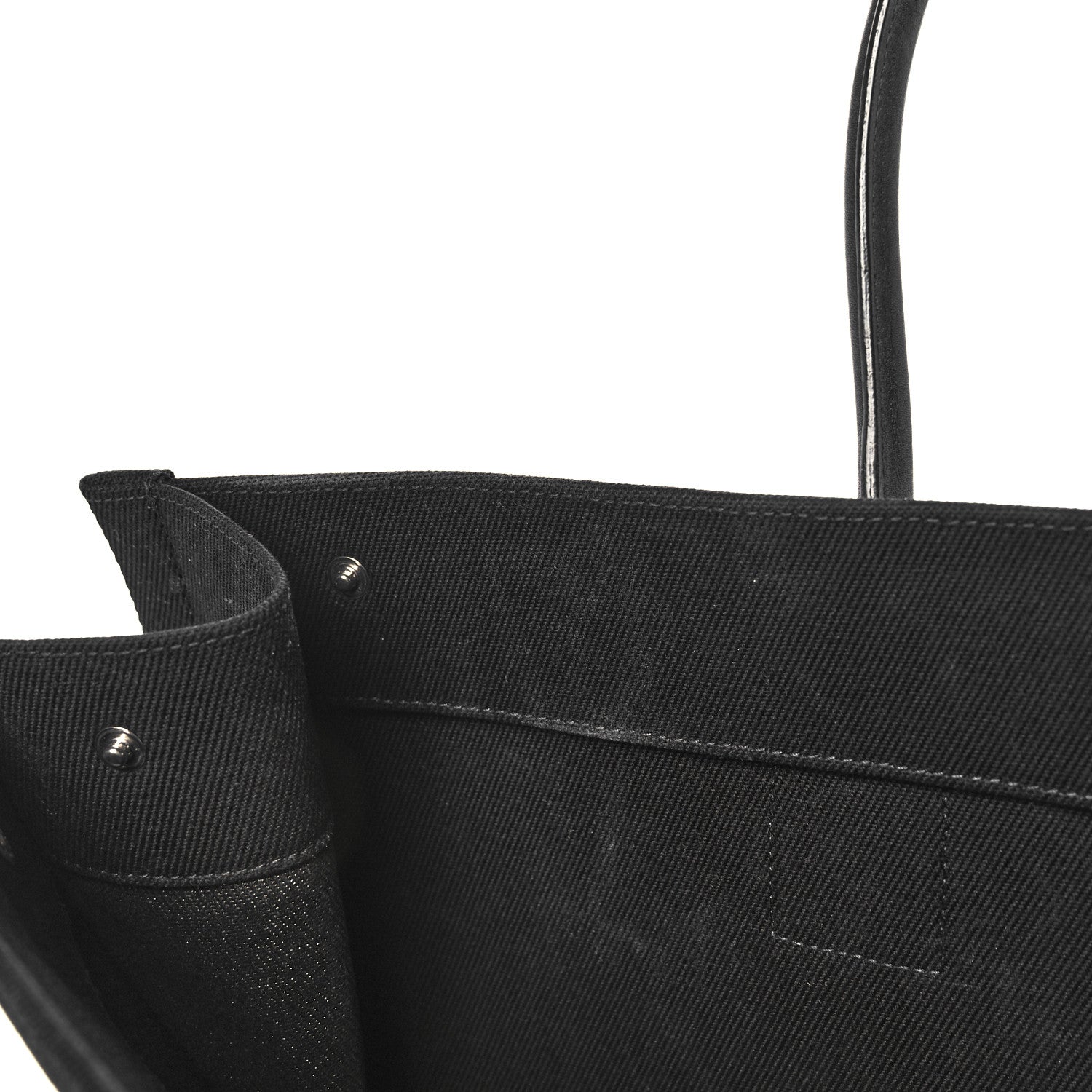 Saint Laurent Linen Calfskin Rive Gauche Tote Black 12 of 12
