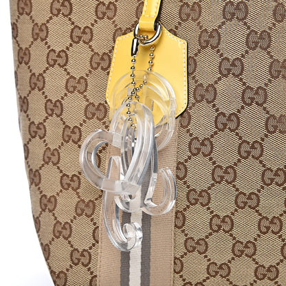 Gucci Monogram Web Medium Jolie Tote Yellow 14 of 14