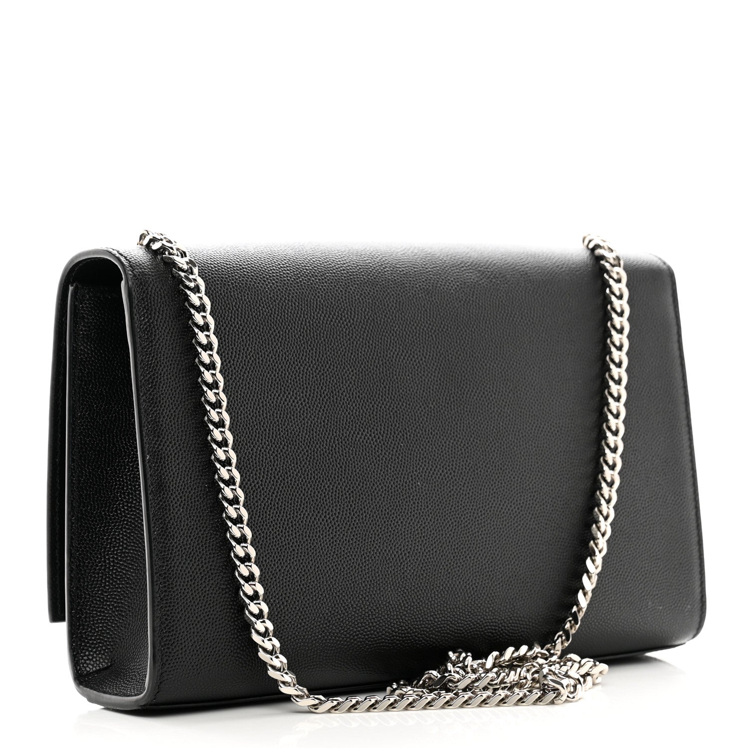 Saint Laurent Grain De Poudre Medium Classic Monogram Kate Satchel Black 3 of 12