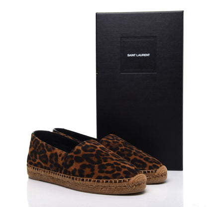 Saint Laurent Suede Leopard Print Espadrilles 36.5 Natural 13 of 13