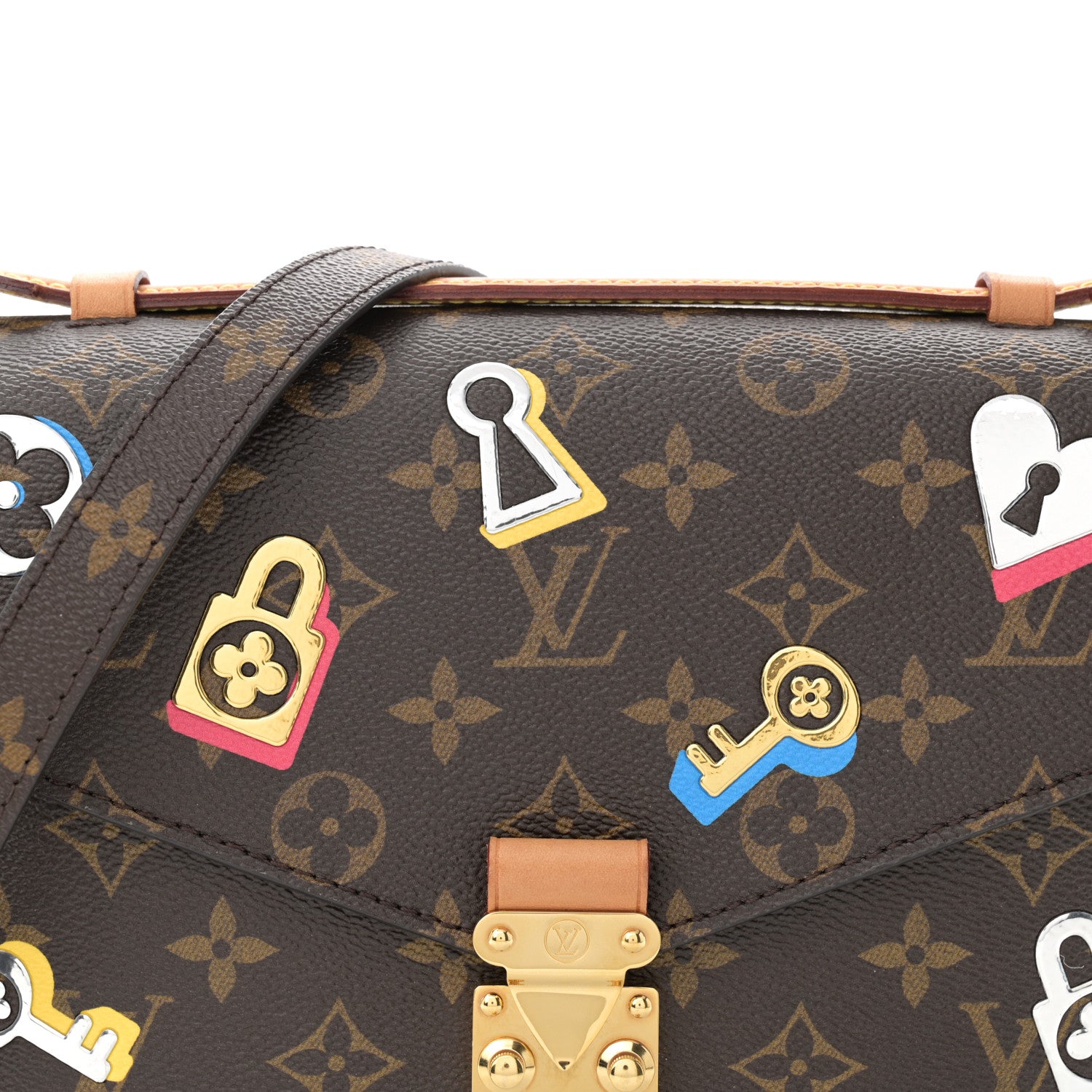 Louis Vuitton Monogram Love Lock Pochette Metis 7 of 10