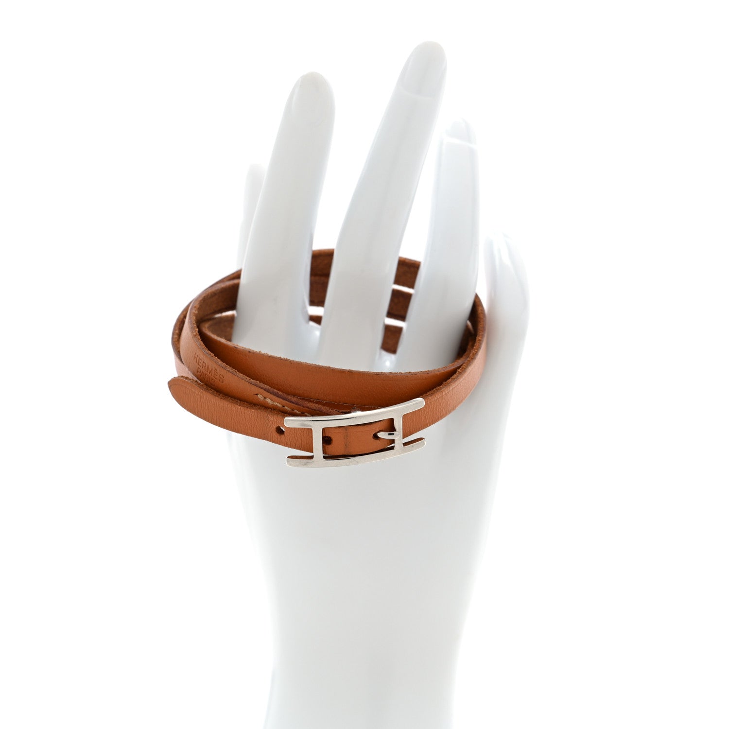 Hermes Barenia Behapi Double Tour Bracelet Fauve 2 of 4