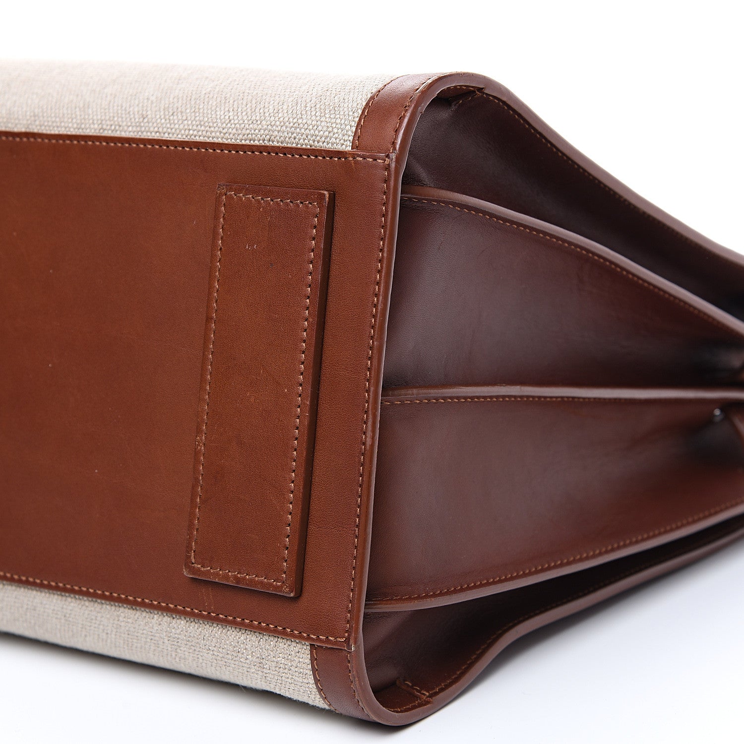 Saint Laurent Linen Calfskin Medium Souple Sac De Jour Cognac 9 of 14