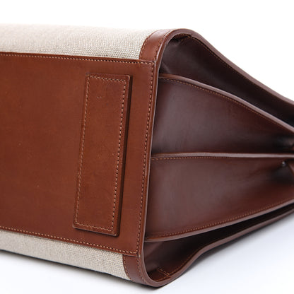 Saint Laurent Linen Calfskin Medium Souple Sac De Jour Cognac 9 of 14