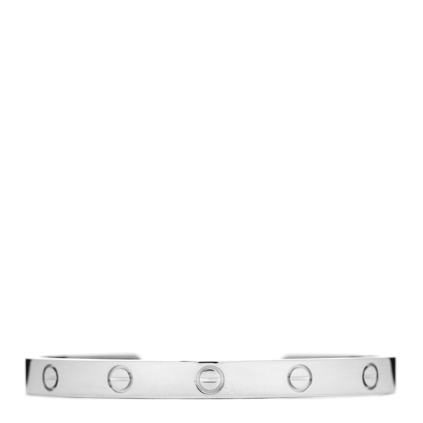 18K White Gold LOVE Cuff Bracelet 18