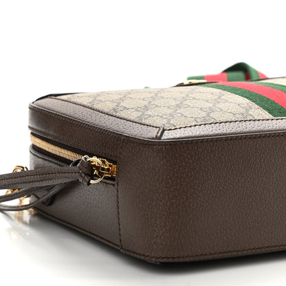 Gucci GG Supreme Monogram Web Small Ophidia Top Handle Shoulder Bag Brown 9 of 10
