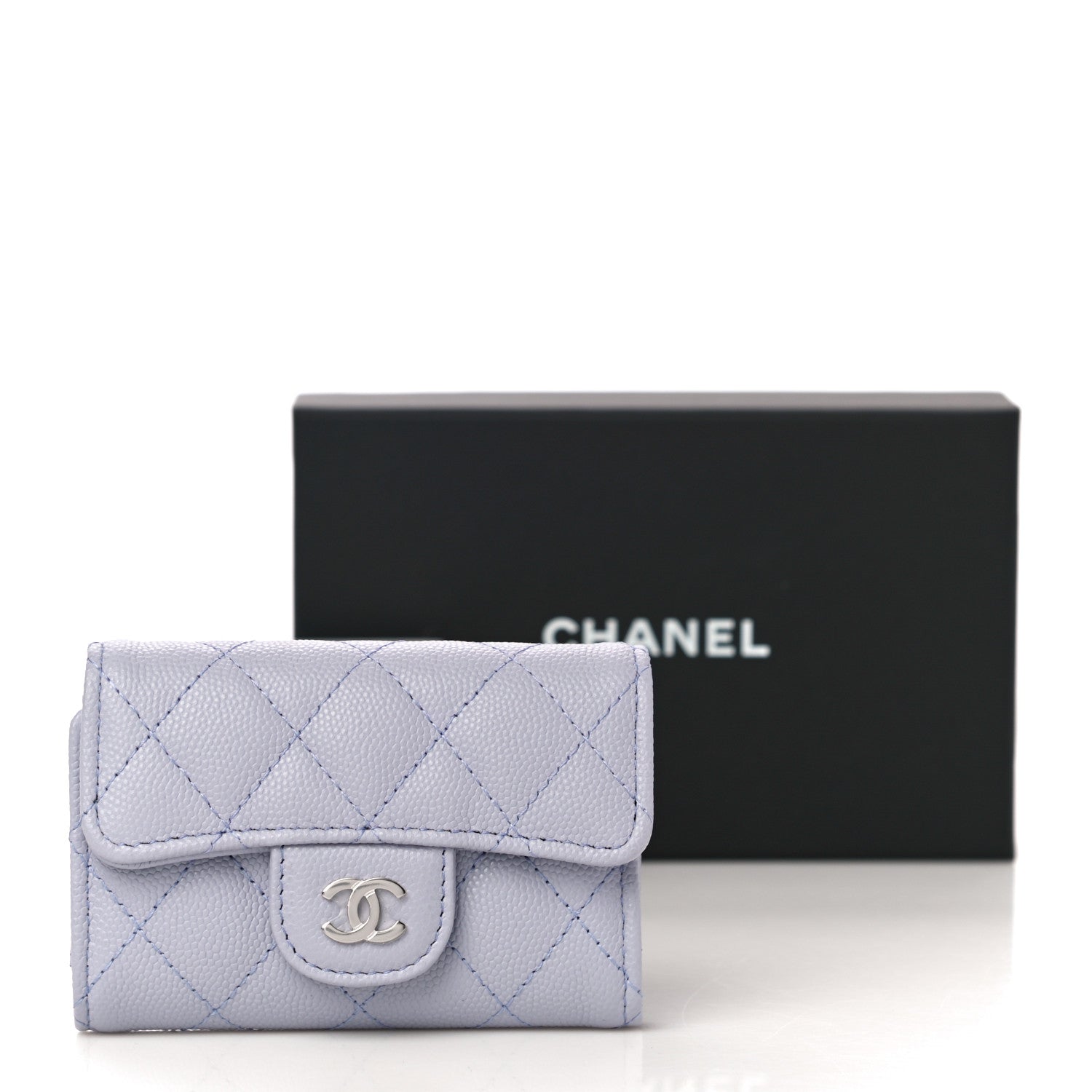 Chanel Caviar Quilted Classic 4 Key Holder Wallet Light Purple 12 of 12