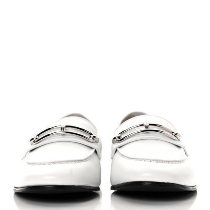Hermes Calfskin Womens Colette Loafers 38 White 2 of 9