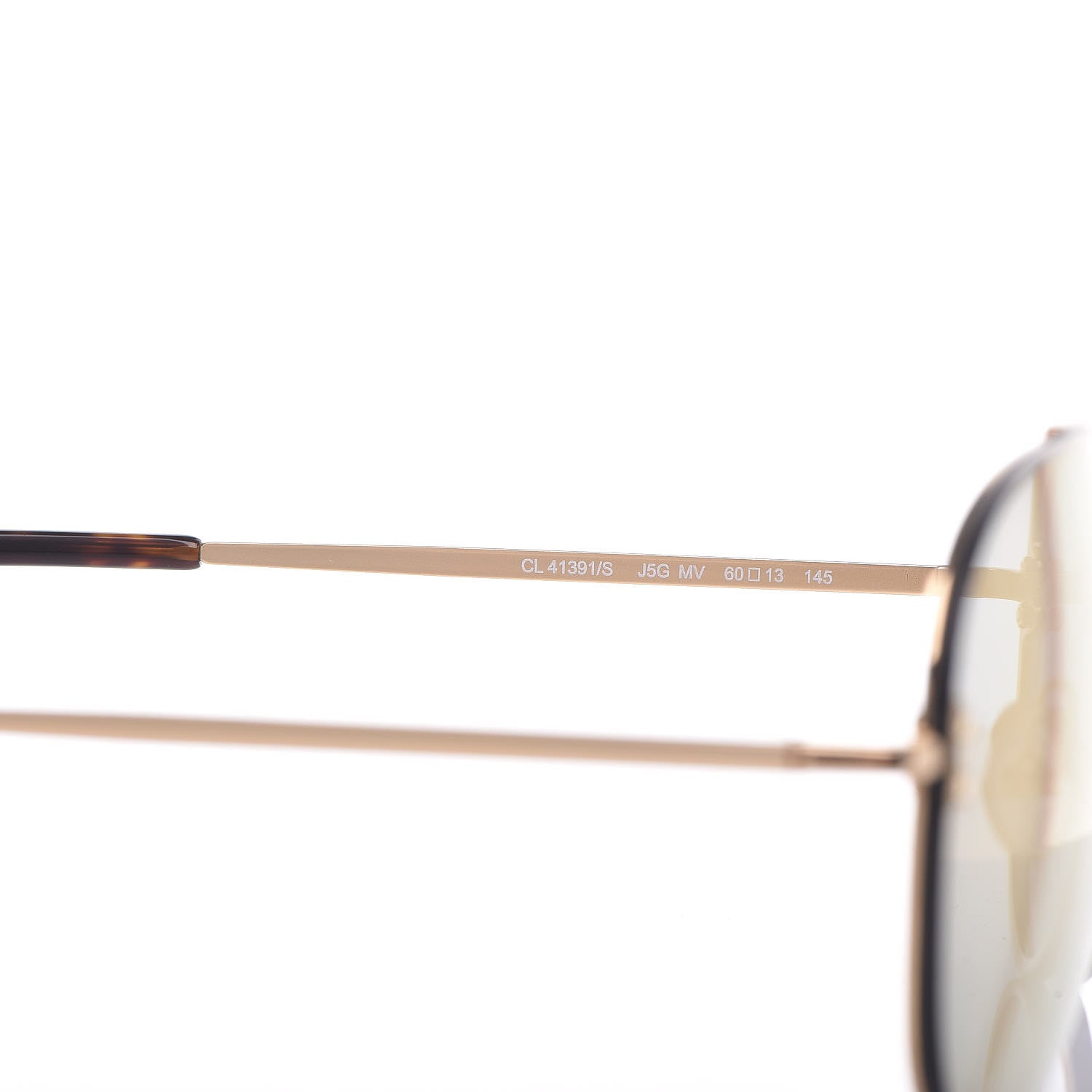 Celine Acetate Mirror Aviator Sunglasses CL41391/S Gold Grey 5 of 6