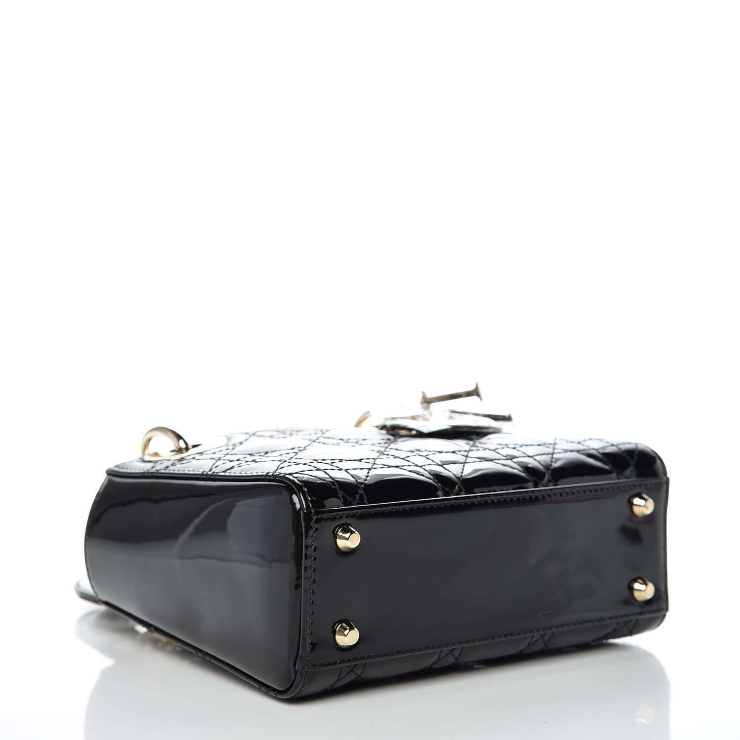 Christian Dior Patent Cannage Mini Lady Dior Black 4 of 10