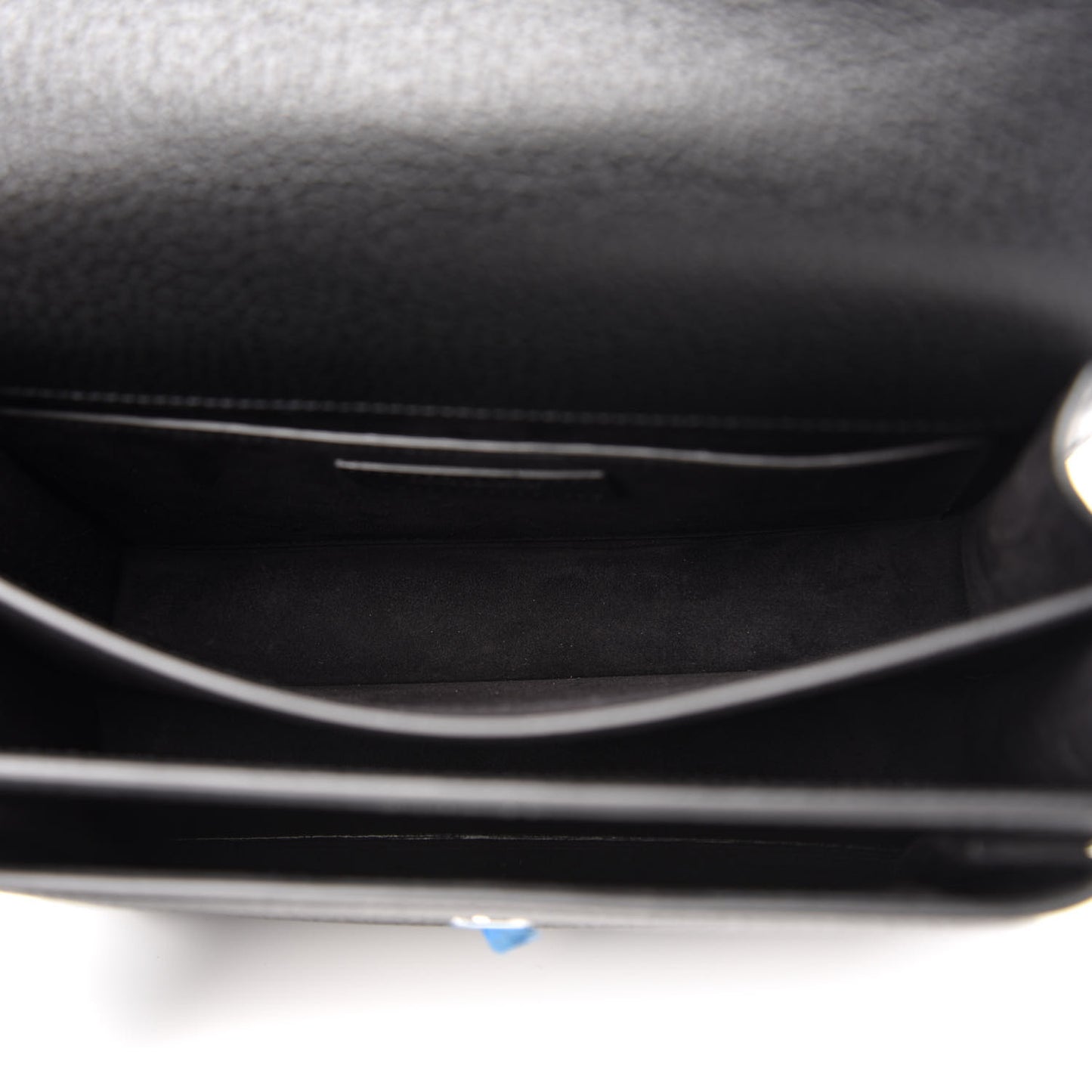 Grained Calfskin Medium Monogram Sunset Satchel Black