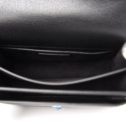Saint Laurent Grained Calfskin Medium Monogram Sunset Satchel Black 5 of 10