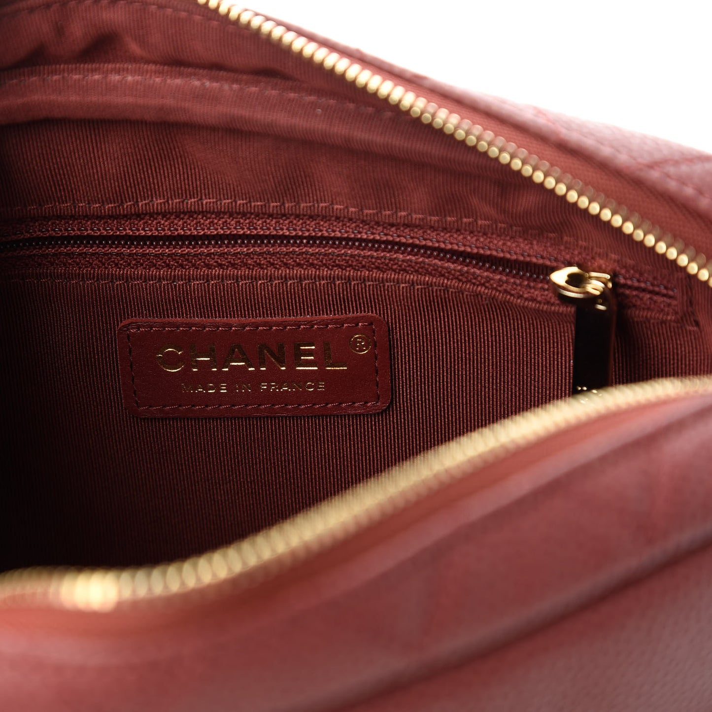 Caviar Quilted Medium Coco Tassel Camera Case Burgundy