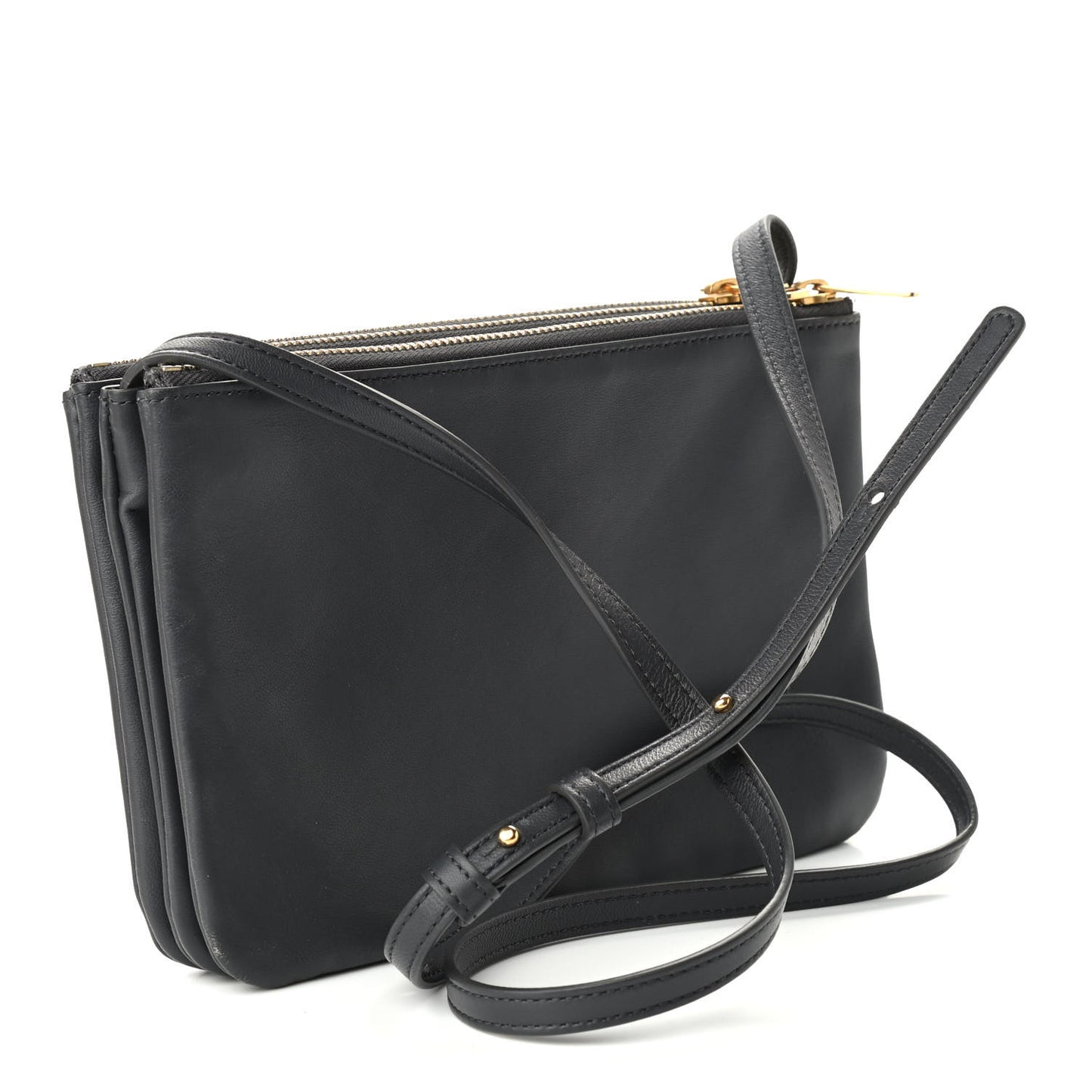 Lambskin Small Trio Crossbody Bag Grey
