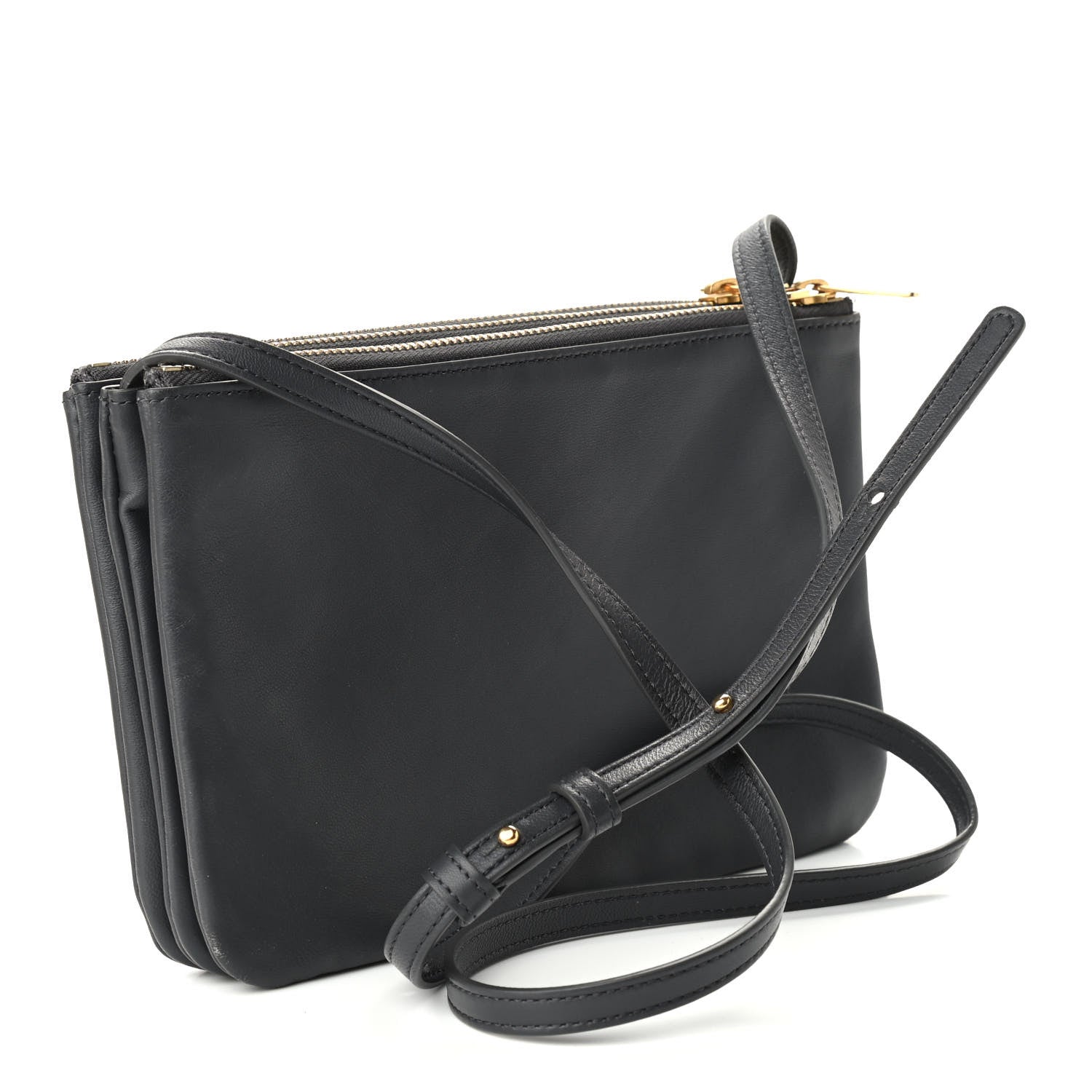 Celine Lambskin Small Trio Crossbody Bag Grey 5 of 15