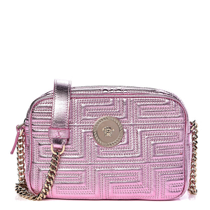 Versace Metallic Nappa Quilted Icon Camera Bag Rosa 2 of 9
