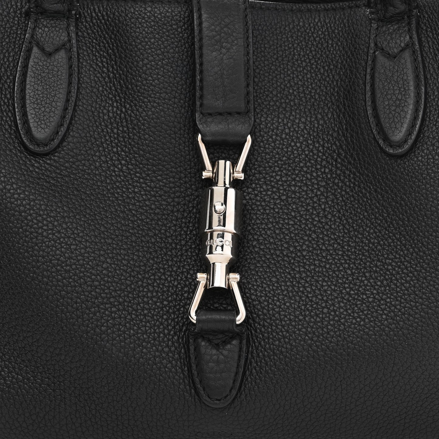 Soft Calfskin Small Jackie Top Handle Bag Black