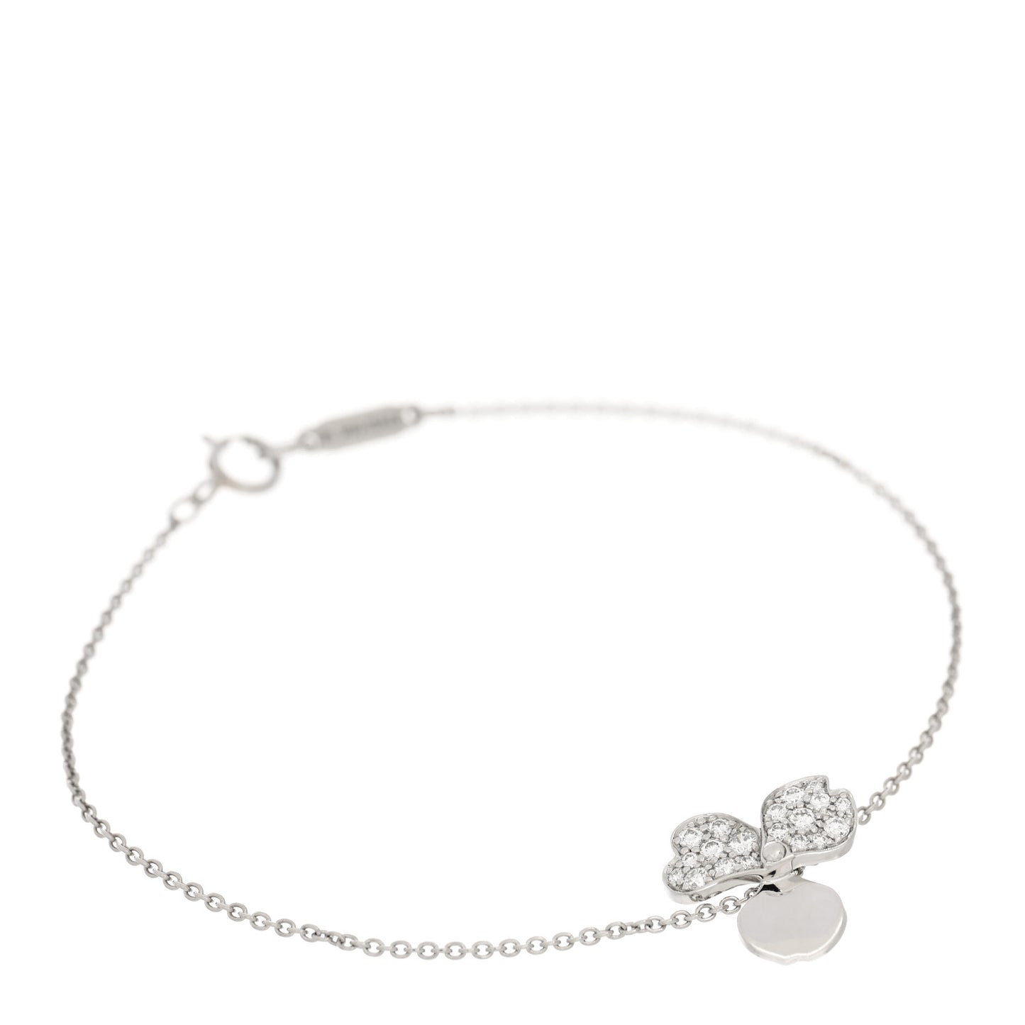 Platinum Diamond Paper Flowers Bracelet