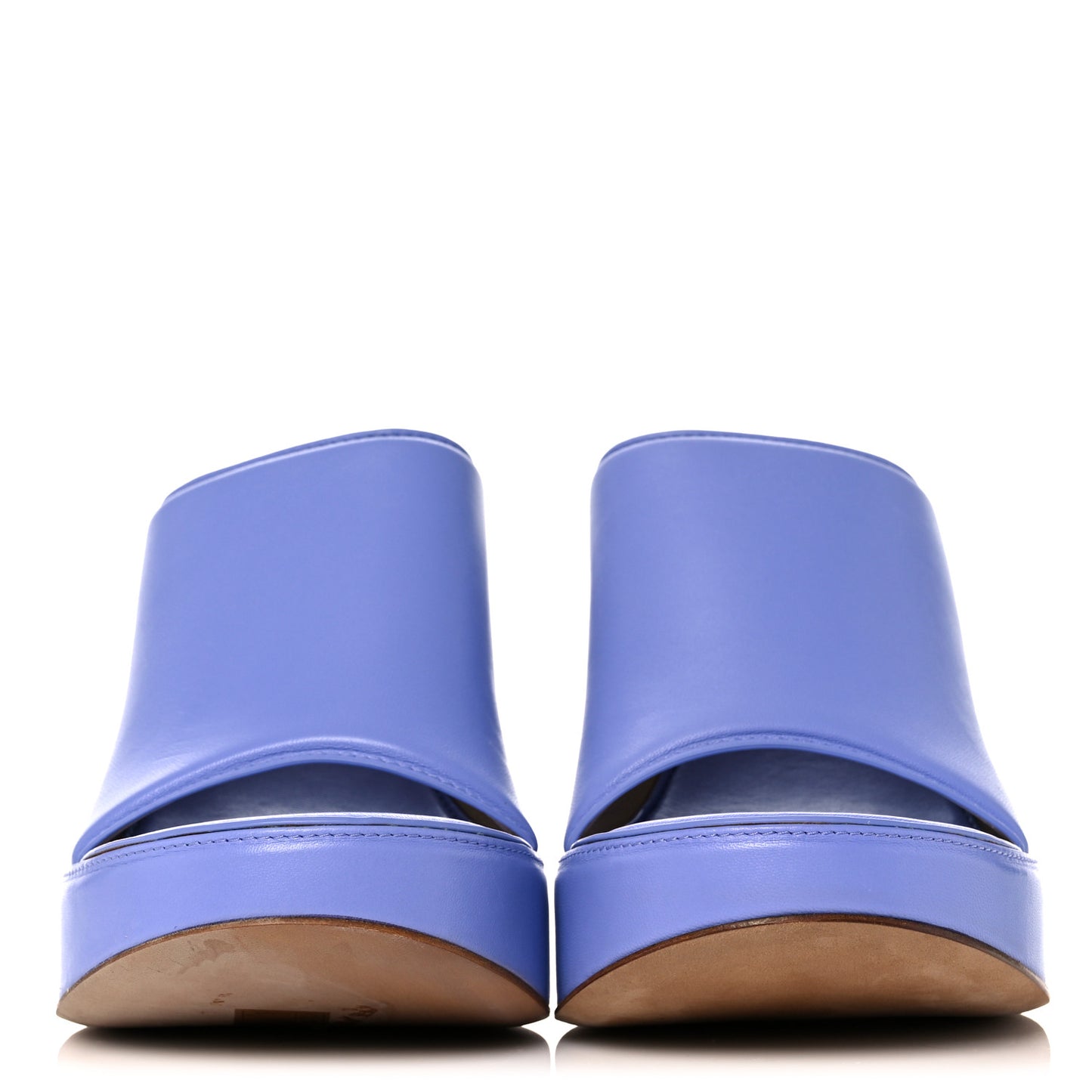 Nappa Slide Platform 115 Wedge Sandals 39.5 Periwinkle