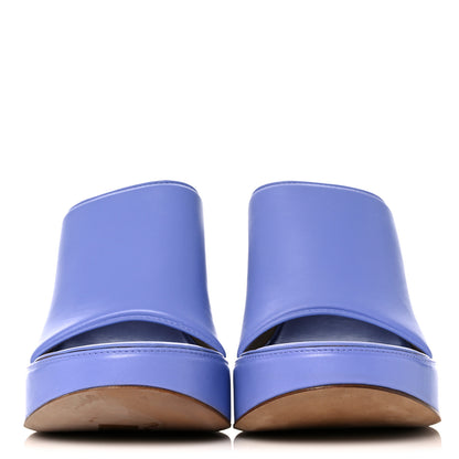 Bottega Veneta Nappa Slide Platform 115 Wedge Sandals 39.5 Periwinkle 2 of 16