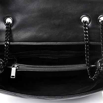 Saint Laurent Calfskin Y Quilted Monogram Medium Loulou Chain Satchel Black 5 of 9