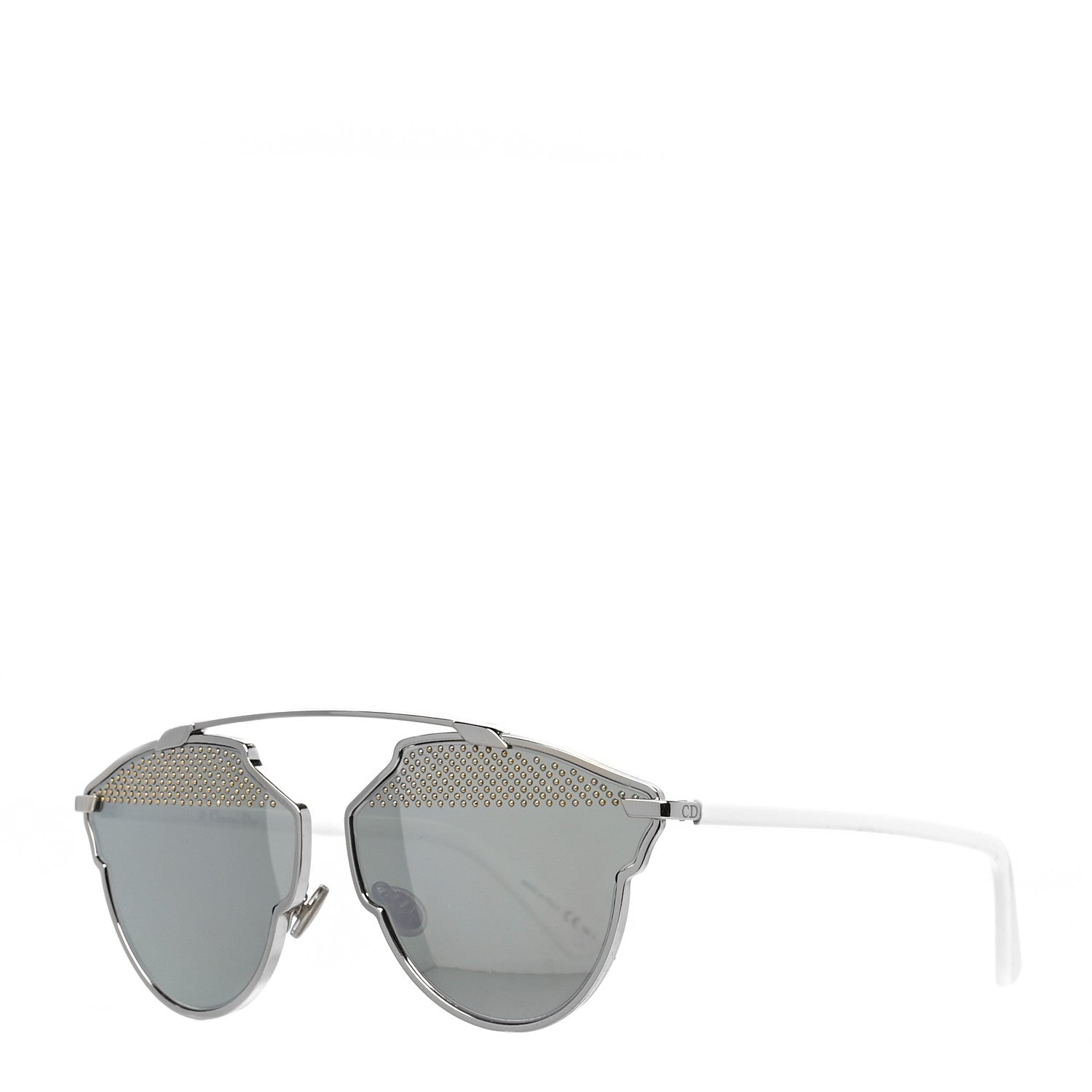 Christian Dior Studded So Real Sunglasses Silver White 1 of 7