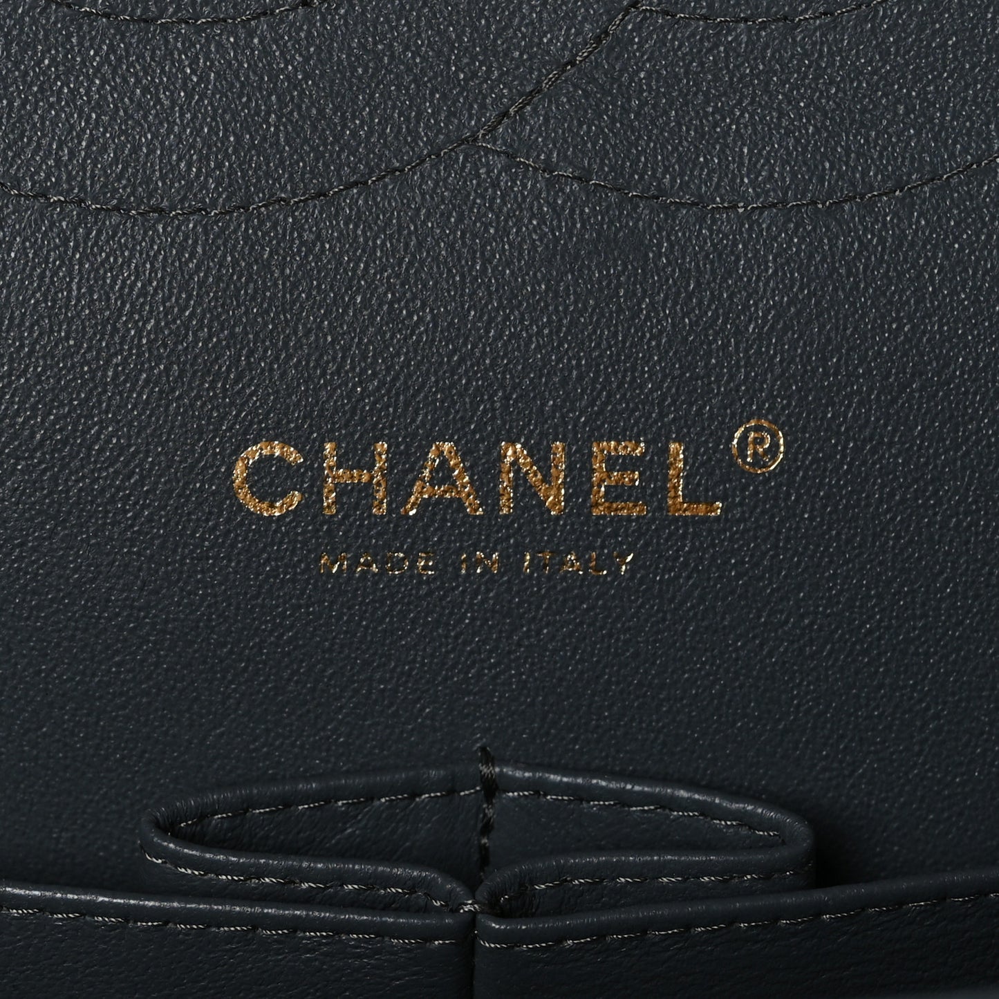 Lambskin Quilted Jumbo Double Flap Charcoal Grey