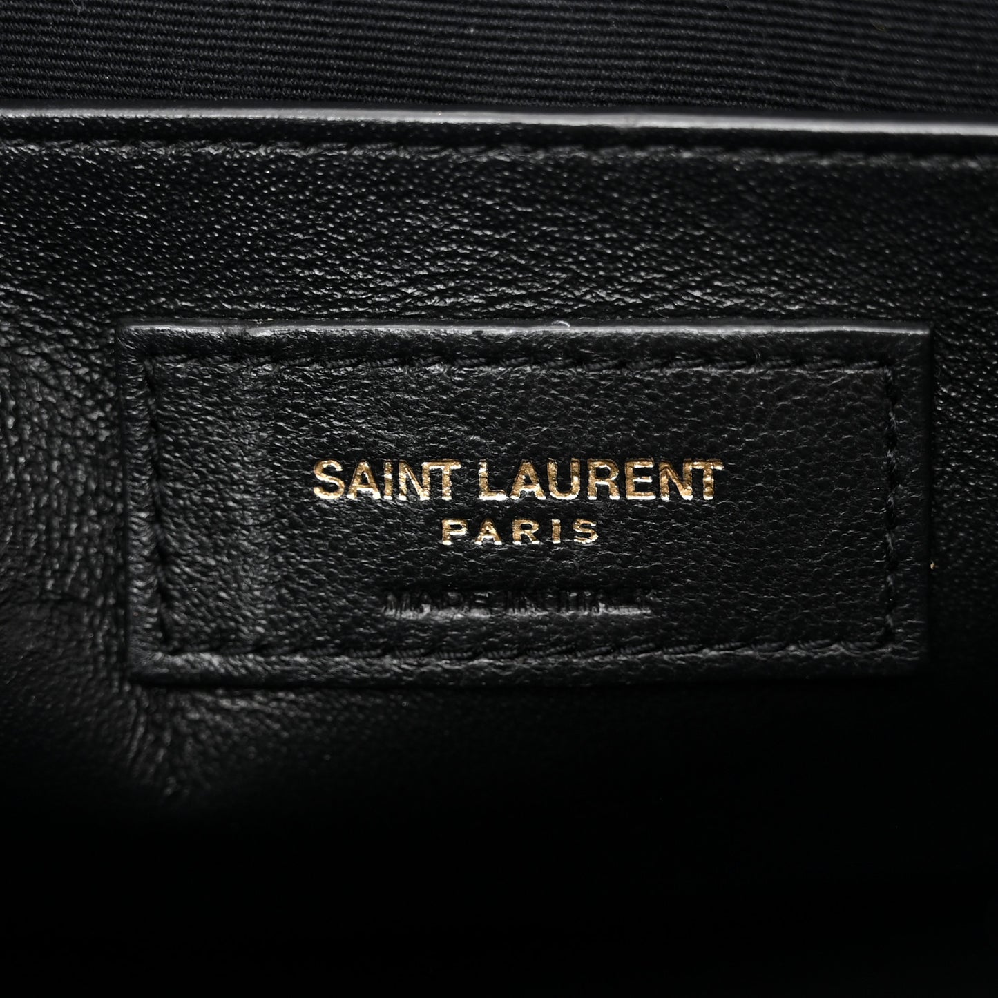 SAINT LAURENT Shiny Calfskin Small Uptown Tote Black