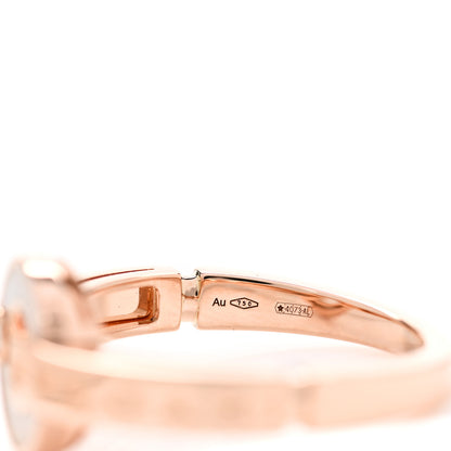 Bulgari 18K Rose Gold Diamond Mother of Pearl BVLGARI BVLGARI Band Ring 57 8 4 of 7