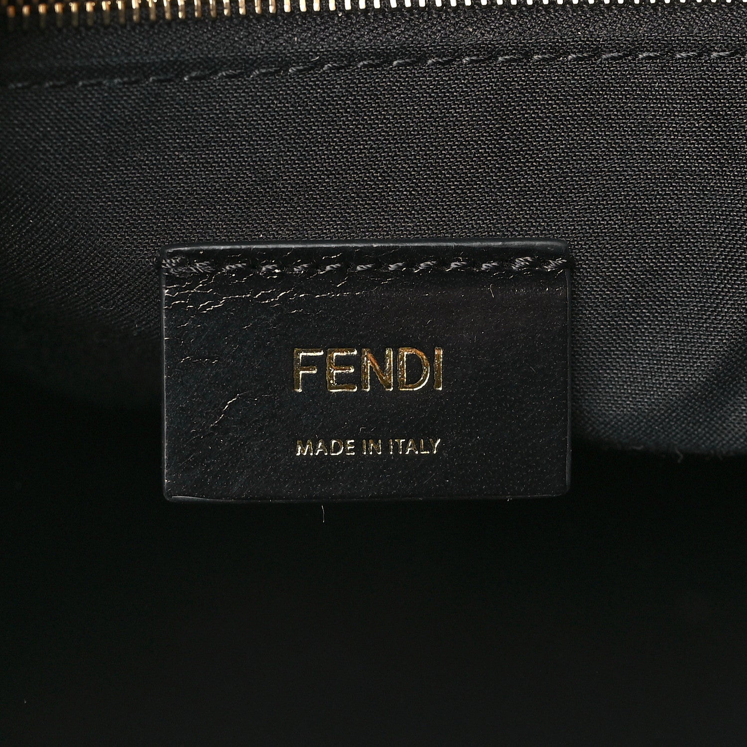 Fendi Fabric Jacquard Cuoio Roma FF Metallic Thread Karligraphy Weekender Gold Black 6 of 9