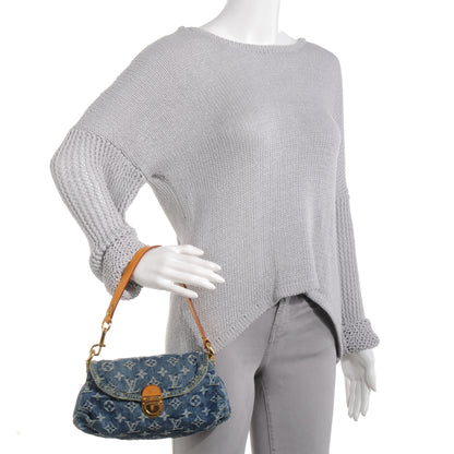 Louis Vuitton Monogram Denim Mini Pleaty Blue 2 of 10