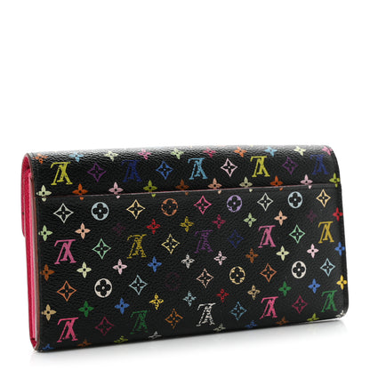 Louis Vuitton Monogram Multicolor Sarah Wallet NM Black Grenade 3 of 6