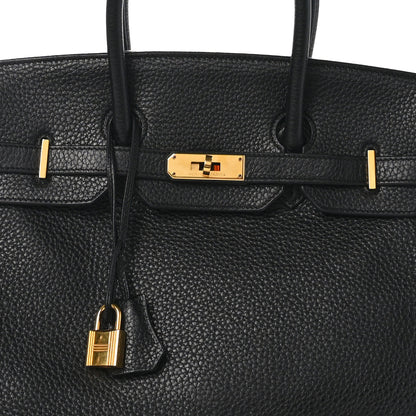 Hermes Taurillon Clemence Birkin 35 Black 8 of 12
